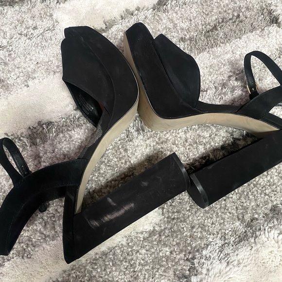 Steve Madden Kierra black chunky platform heels size 10 - Picture 2 of 13
